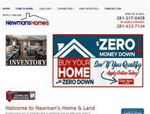 Tablet Screenshot of newmanshomes.com